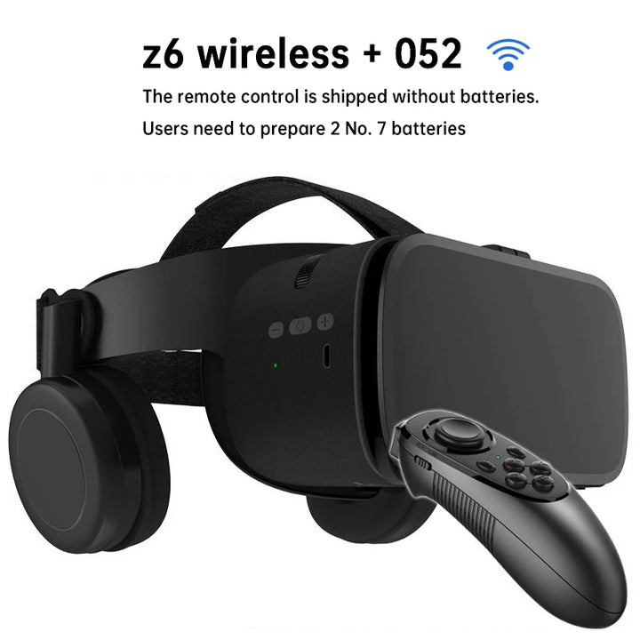 VR box Virtual Reality 3d glasses Headset helmet for Smartphones Cell Phone Mobile 4.7-6.5 inch Bluetooth VR Wireless Rocker - SellerPool