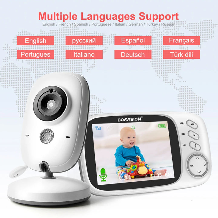 VB603 Video Baby Monitor 2.4G Wireless With 3.2 Inches LCD 2 Way Audio Talk Night Vision Surveillance Security Camera Babysitter - SellerPool