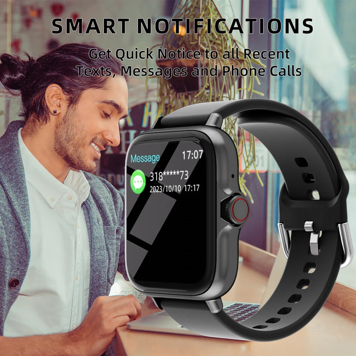 1.83'' Waterproof Smart Watch with Message Answer Call Sleep Monitoring Sports Pedometer Information Alerts For iPhone Android - SellerPool