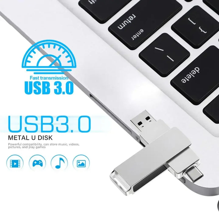 Xiaomi 16TB 3.0 USB Flash Drive Metal High-Speed Pen Drive 2TB 512GB Waterproof Type-C Usb PenDrive For Computer Storage Devices - SellerPool