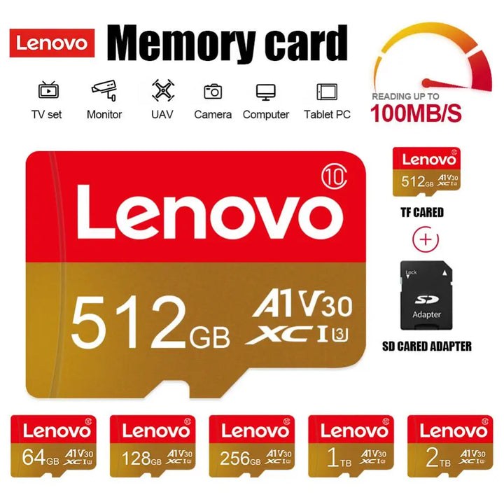 Lenovo 2TB SD Memory Card 1TB 512GB 256GB A2 U3 Micro TF SD Card 128GB 64GB High Speed MLC TF Card For Nintendo Switch Games - SellerPool