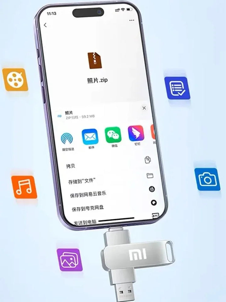 Xiaomi 16TB 3.0 USB Flash Drive Metal High-Speed Pen Drive 2TB 512GB Waterproof Type-C Usb PenDrive For Computer Storage Devices - SellerPool