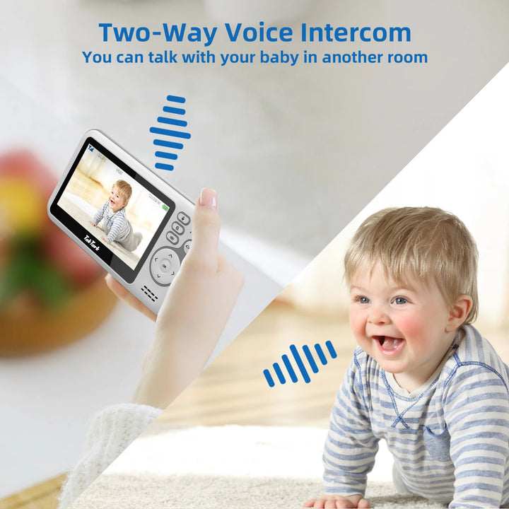 4.3 Inch Video Baby Monitor With Digital Zoom Surveillance Camera Auto Night Vision Two Way Intercom Babysitter Security Nanny - SellerPool