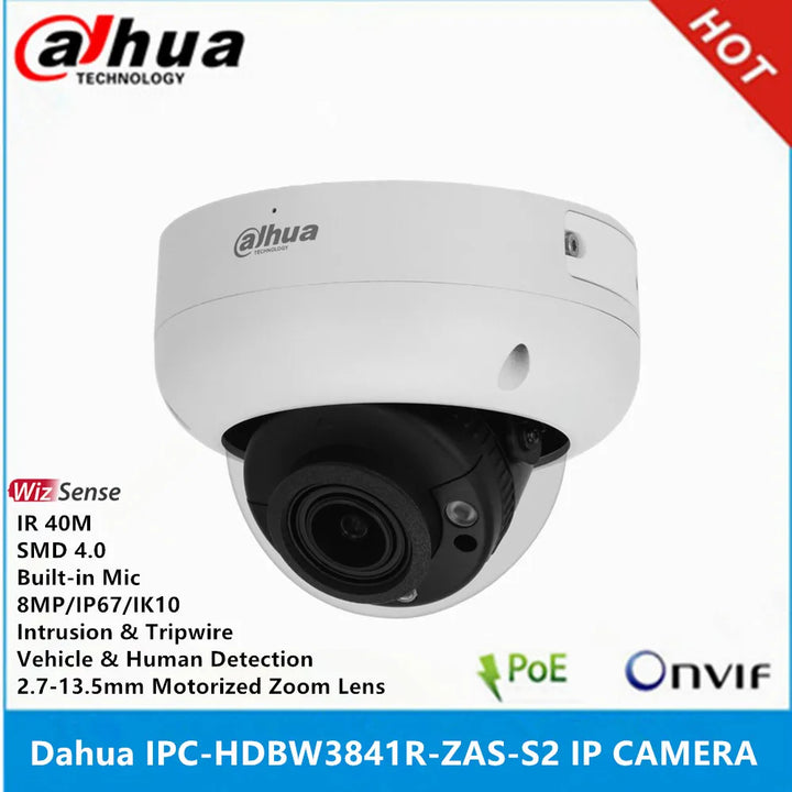 Dahua Ipc-hdbw3841r-zas-s2 8mp Built-in Mic Smart Cameras With Zoom Lens 2.7-13.5mm - SellerPool