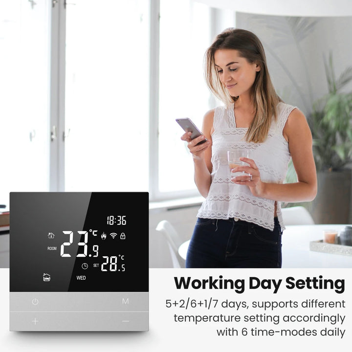 Miucda Tuya Wifi Smart Thermostat – Remote Control, Works With Alexa & Google Home - SellerPool