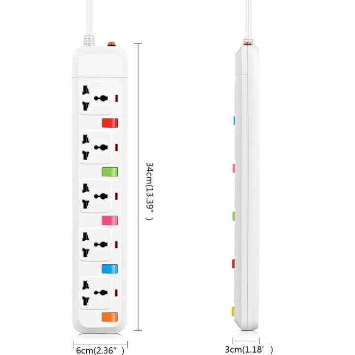 Melery Electrical Power Strip: 3/4/5 Ac Universal Outlets, Usb Ports, Individual Switch Control - SellerPool