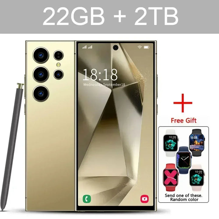 S24 Ultra Smart Mobile Phones Smartphone Android 14 Cell Phone 22TB+2TB 5G Dual SIM Snapdragon 8 gen 3 Global Version Cellphones - SellerPool