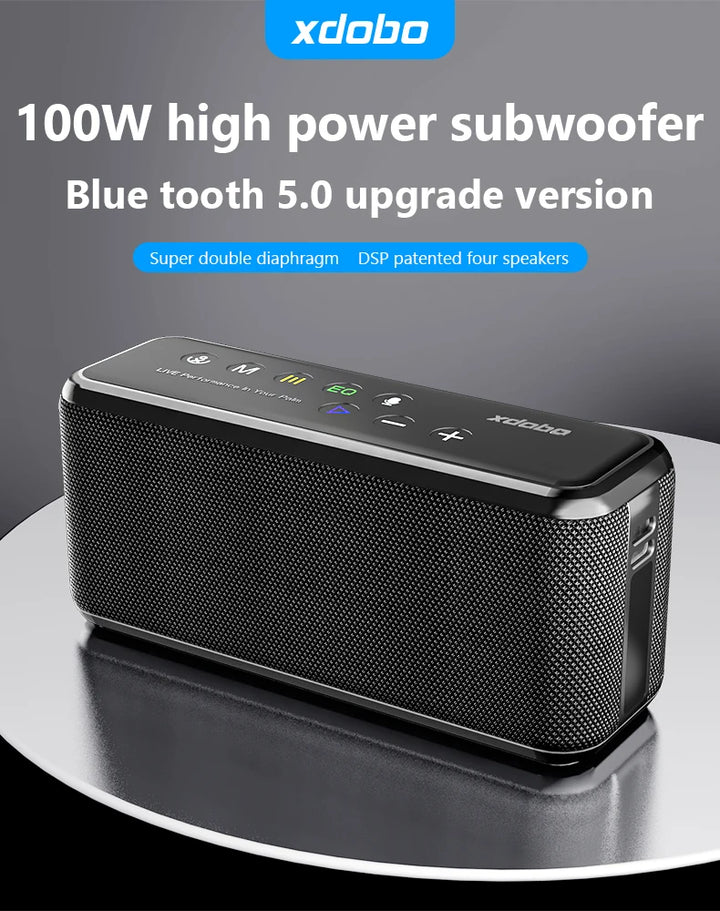 Xdobo X8 Max 100W high-power wireless Bluetooth speaker outdoor portable subwoofer speaker intelligent voice assistant TWS/TF - SellerPool