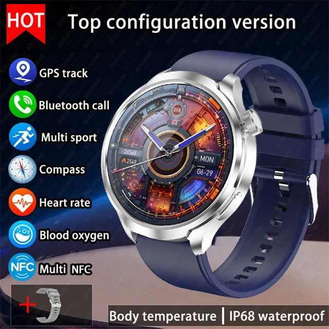 For HUAWEI Outdoor Sports Smart Watch Men 1.85" AMOLED Screen NFC GPS Compass Heart rate Waterproof Bluetooth Call SmartWatch - SellerPool