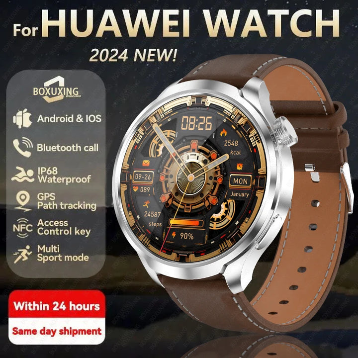 For HUAWEI Outdoor Sports Smart Watch Men 1.85" AMOLED Screen NFC GPS Compass Heart rate Waterproof Bluetooth Call SmartWatch - SellerPool