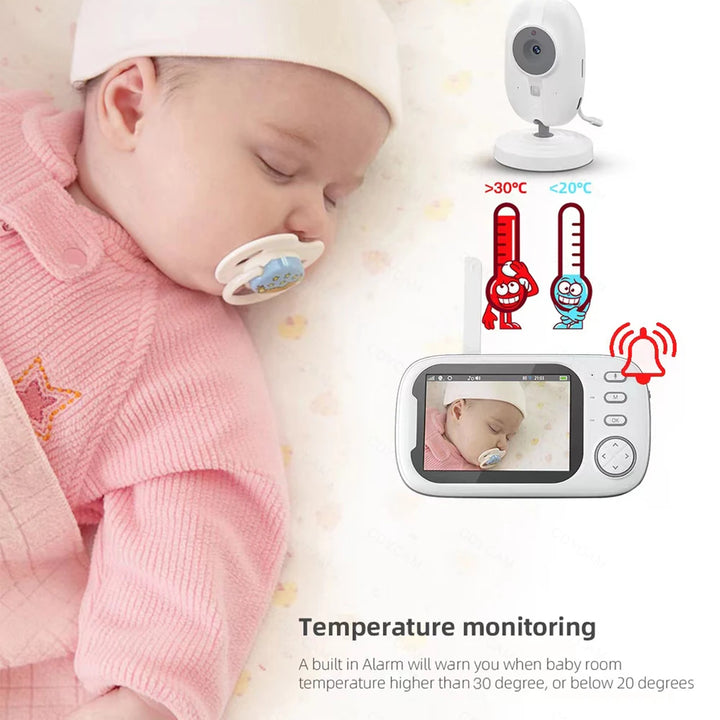 Cdycam New 3.5 inch Wireless Video Baby Monitor Night Vision Temperature Monitoring 2 Way Audio Talk Baby Nanny Security Camera - SellerPool