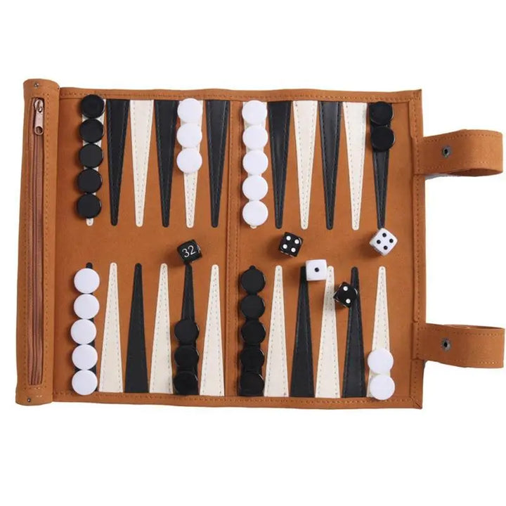 Backgammon Board Game Ourdoor Backgammon Sets For Adults Leather Board Games For Adults Board Games Logical Thinking Traditional - SellerPool