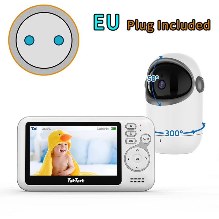 4.3 Inch Video Baby Monitor With Digital Zoom Surveillance Camera Auto Night Vision Two Way Intercom Babysitter Security Nanny - SellerPool