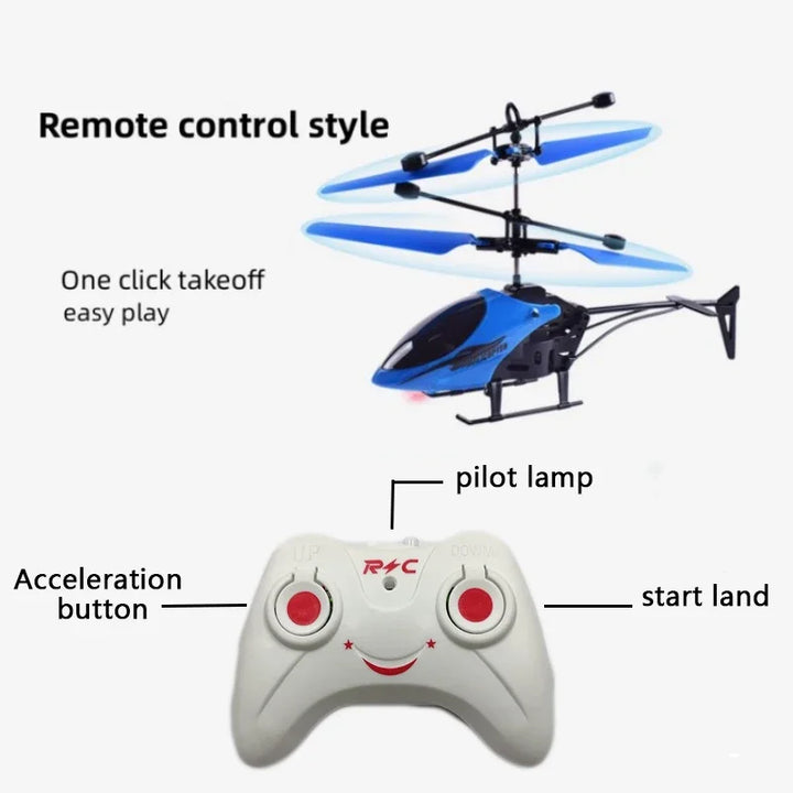 Rechargeable Mini RC Drone with Remote Control Safe Fall-resistant RC Helicopters Drone Children Toys - SellerPool