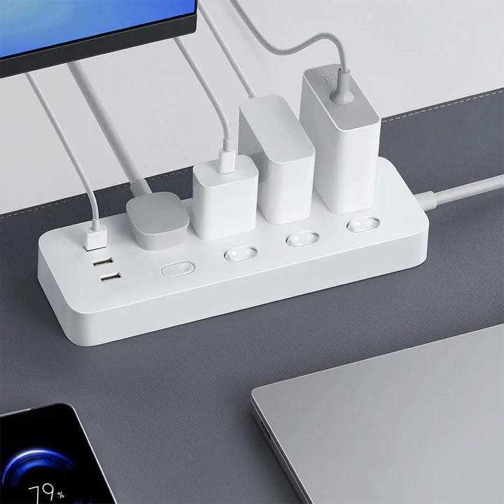 Xiaomi Mijia 4-socket Power Strip With 3 Usb Ports (5v 2a), 2m Cable - SellerPool