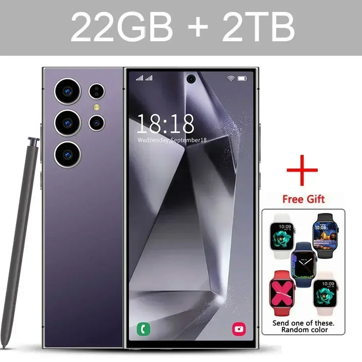 S24 Ultra Smart Mobile Phones Smartphone Android 14 Cell Phone 22TB+2TB 5G Dual SIM Snapdragon 8 gen 3 Global Version Cellphones - SellerPool