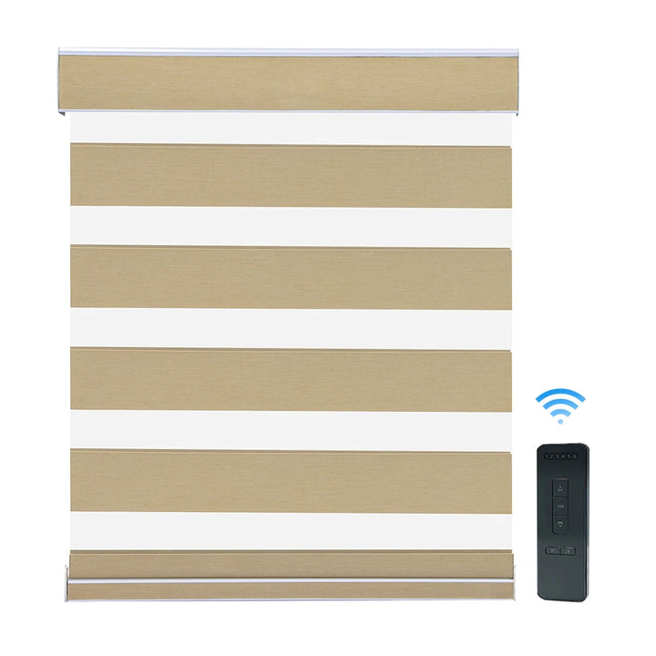 Smart Electric Zebra Blinds, Double Layer Fabric, Day & Night Window Shade - SellerPool