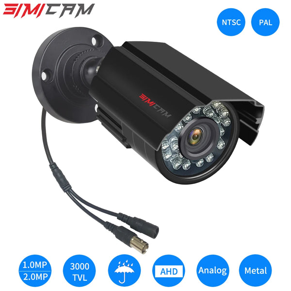 Hd 720p/1080p Ahd Surveillance Camera With Night Vision, Waterproof for Indoor/outdoor - SellerPool