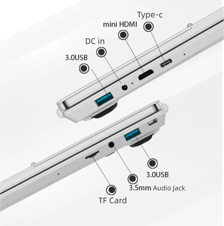 360° Rotating 14.0'' IPS Touch Screen 32G 128G-1T Laptop N95 Windows 11 Notebook 4 In 1 Tablet Business Office Slim Touch ID RGB - SellerPool