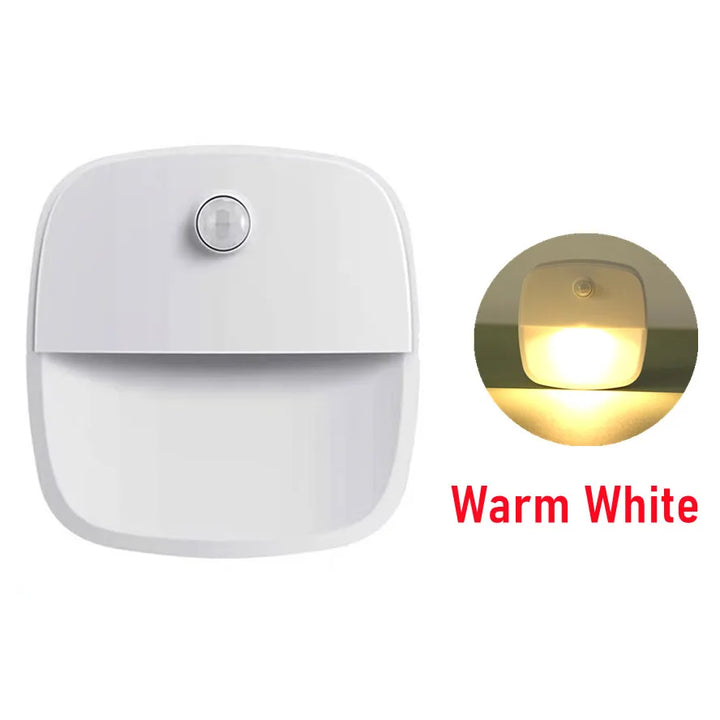 2Pcs Motion Sensor Light Wireless LED Night Lights AAA Battery Powered Bedroom Wall Staircase Closet Aisle Body Induction lights - SellerPool