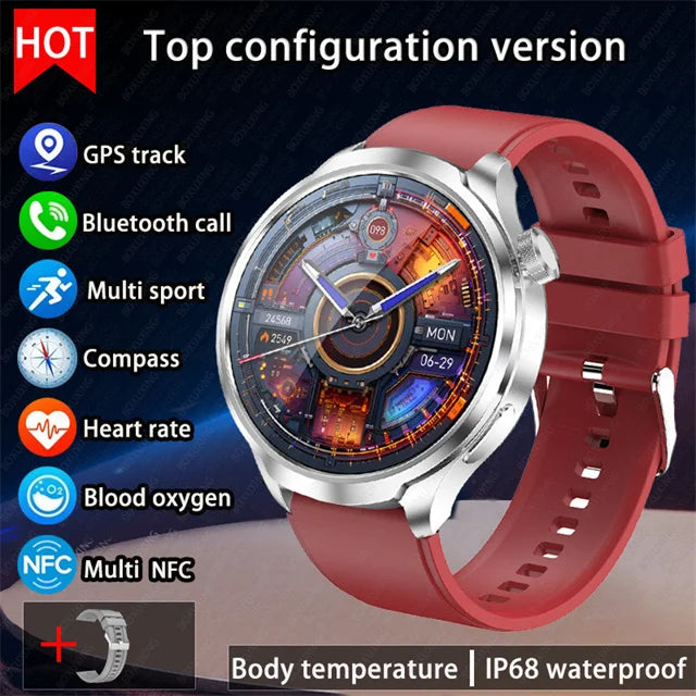 For HUAWEI Outdoor Sports Smart Watch Men 1.85" AMOLED Screen NFC GPS Compass Heart rate Waterproof Bluetooth Call SmartWatch - SellerPool