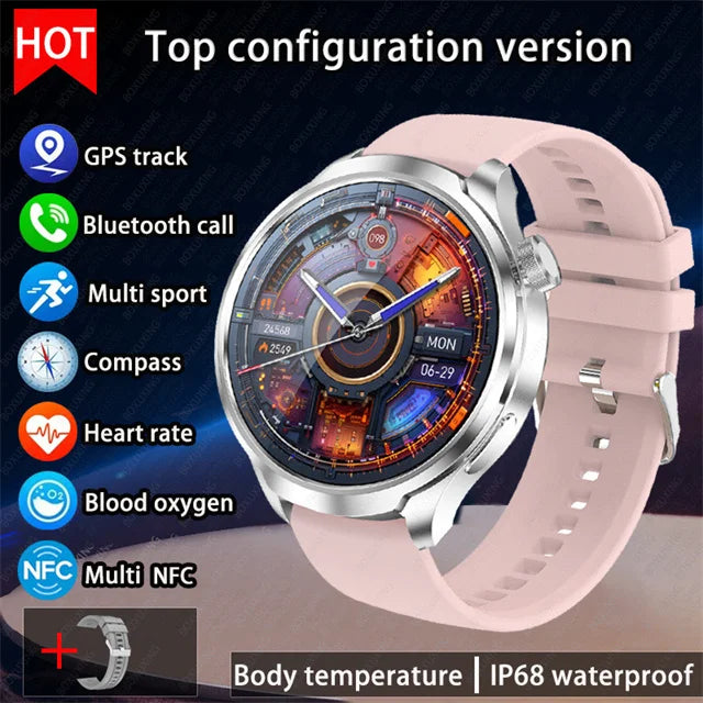 For HUAWEI Outdoor Sports Smart Watch Men 1.85" AMOLED Screen NFC GPS Compass Heart rate Waterproof Bluetooth Call SmartWatch - SellerPool