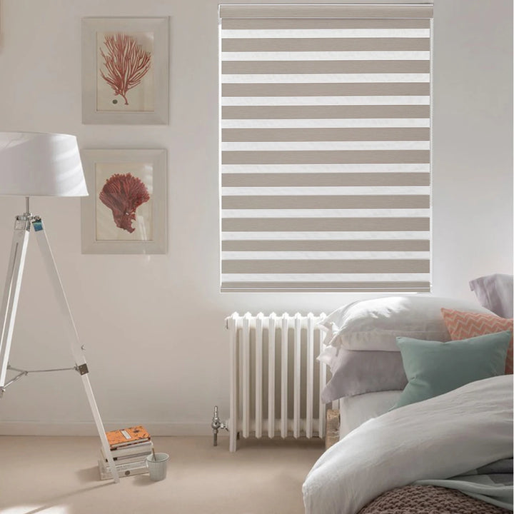 Smart Electric Zebra Blinds, Double Layer Fabric, Day & Night Window Shade - SellerPool