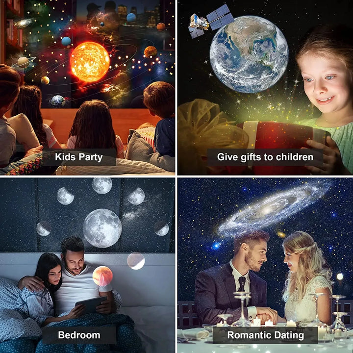 Night Light Galaxy Projector Starry Sky Projector 360° Rotate Planetarium Lamp For Kids Bedroom Valentines Day Gift Wedding Dec - SellerPool