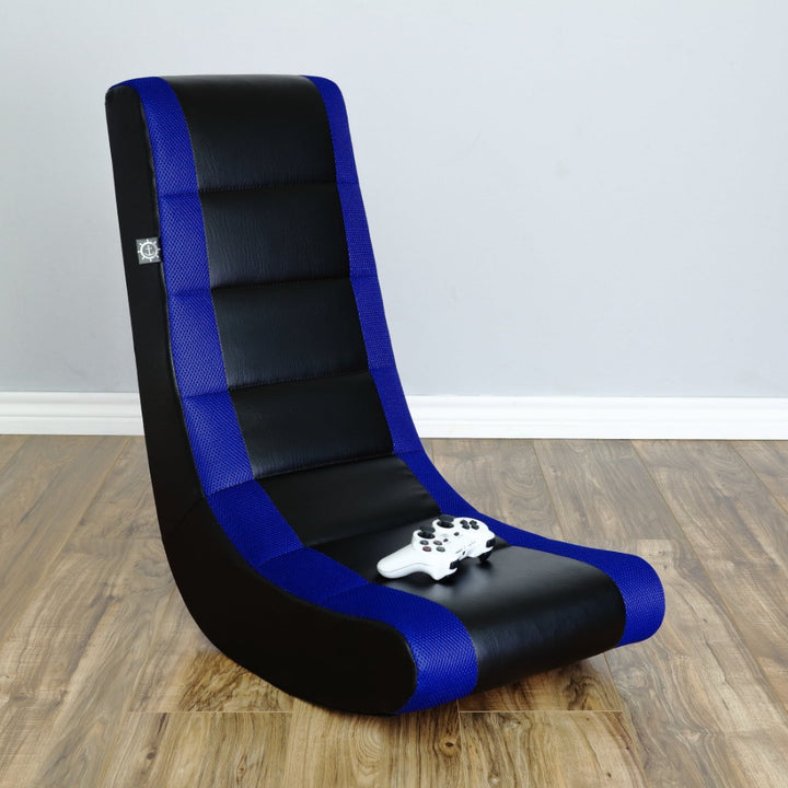 Backrest Chair For Kids and Teens Free Shipping Faux Leather & Mesh Black/Blue Classic Video Rocker Gaming Chair Relaxing Gamer - SellerPool