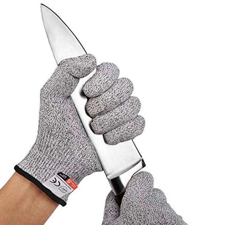 Grade 5 Cut Resistant Gloves Kitchen HPPE Scratch Resistant Glass Cutting Safety Protection for Gardeners - SellerPool