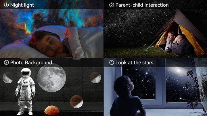 Night Light Galaxy Projector Starry Sky Projector 360° Rotate Planetarium Lamp For Kids Bedroom Valentines Day Gift Wedding Dec - SellerPool