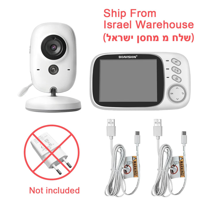 VB603 Video Baby Monitor 2.4G Wireless With 3.2 Inches LCD 2 Way Audio Talk Night Vision Surveillance Security Camera Babysitter - SellerPool