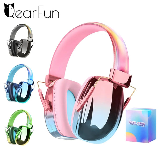 Fashionable Electroplated Earmuffs Kids Hearing protector Anti-noise Headphones For Autistic child Ear protection Christmas Gift - SellerPool