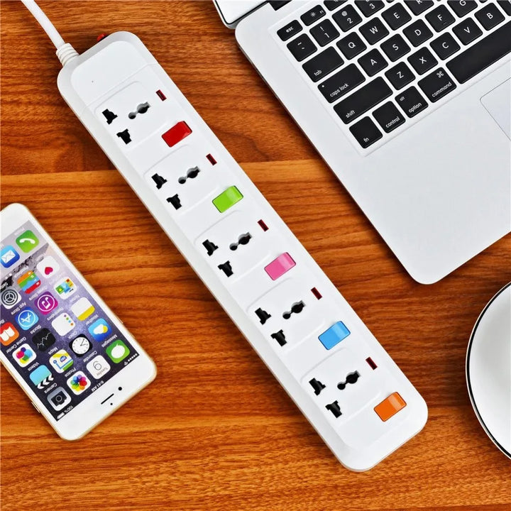 Melery Electrical Power Strip: 3/4/5 Ac Universal Outlets, Usb Ports, Individual Switch Control - SellerPool