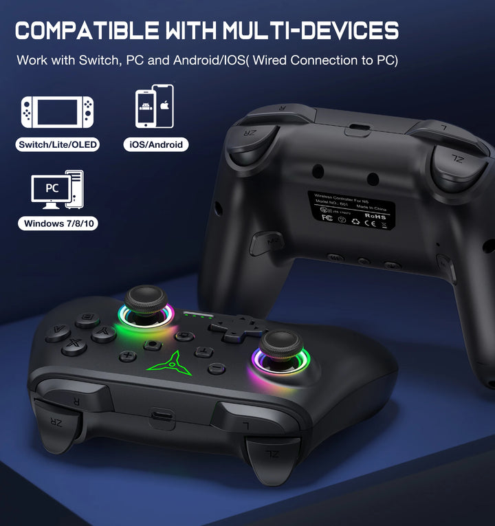 BEBONCOOL Wireless Bluetooth Controller For Nintendo Switch OLED/Lite/Android/ios Wired/Wireless Connection Pro Gamepad For PC - SellerPool