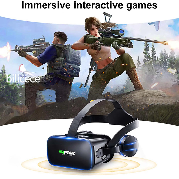 Adjustable VR Glasses HiFi Headset Immersive 3D Virtual Reality Glasses For IOS Android PC With Wireless Handle Eye Protection - SellerPool