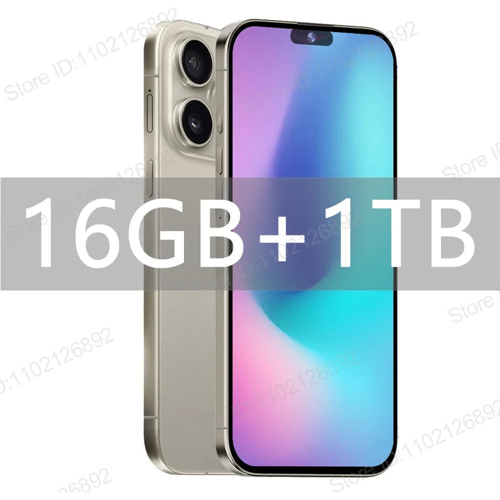 Brand New Original 16GB+1TB For Smartphone 6.8 inch XS16 Pro Full Screen 4G 5G Cell Phone 6800mAh Mobile Phones Global Version - SellerPool