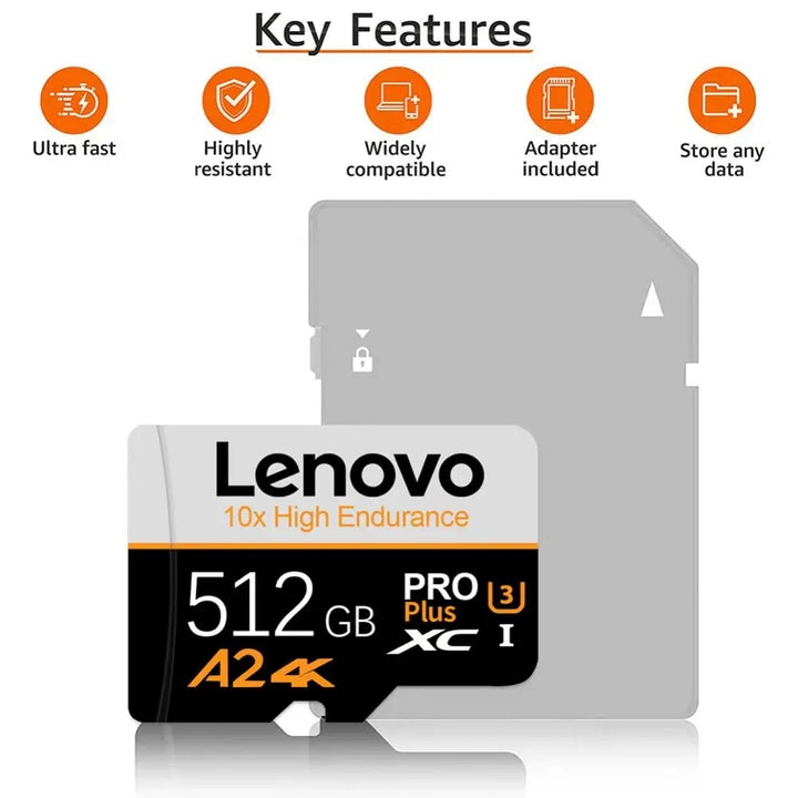 Lenovo 2TB SD Memory Card 1TB 512GB 256GB A2 U3 Micro TF SD Card 128GB 64GB High Speed MLC TF Card For Nintendo Switch Games - SellerPool