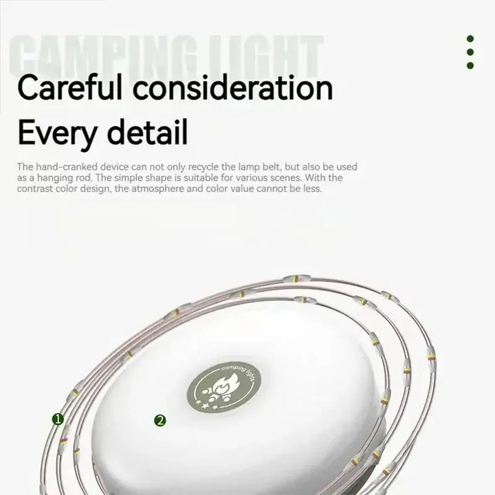 LED Camping Lamp Strip Atmosphere 10M Length Waterproof Recyclable Light Belt Outdoor Garden Decoration Lamp for Tent Room - SellerPool